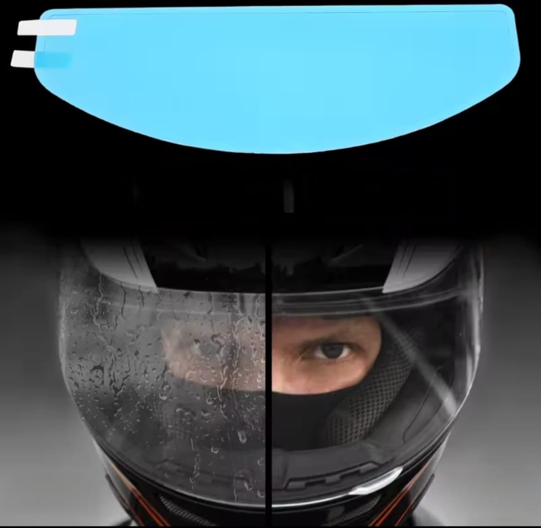 Motorcycle Helmet Anti-Fog & Rainproof Film – Clear Nano-Coated Lens Insert