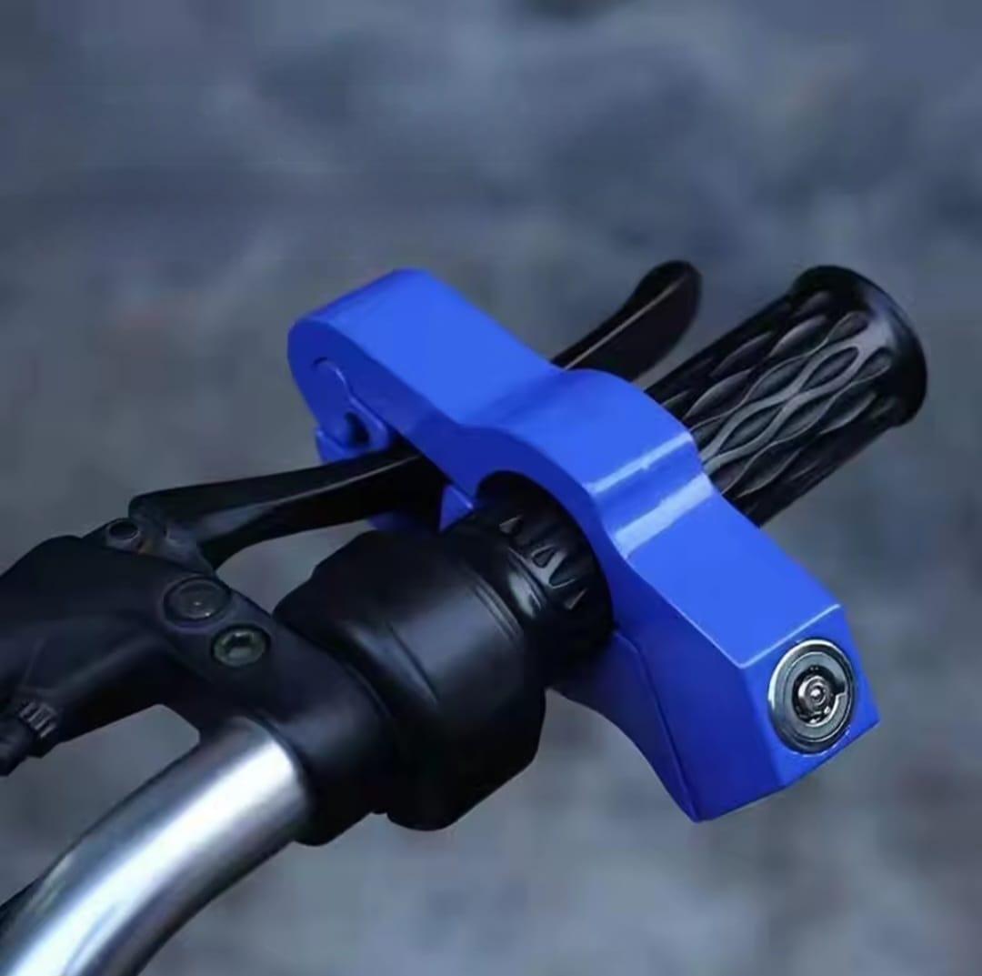Motorcycle Handlebar Brake Lever Lock – Alloy Anti-Theft Security for Motorbikes & Scooters