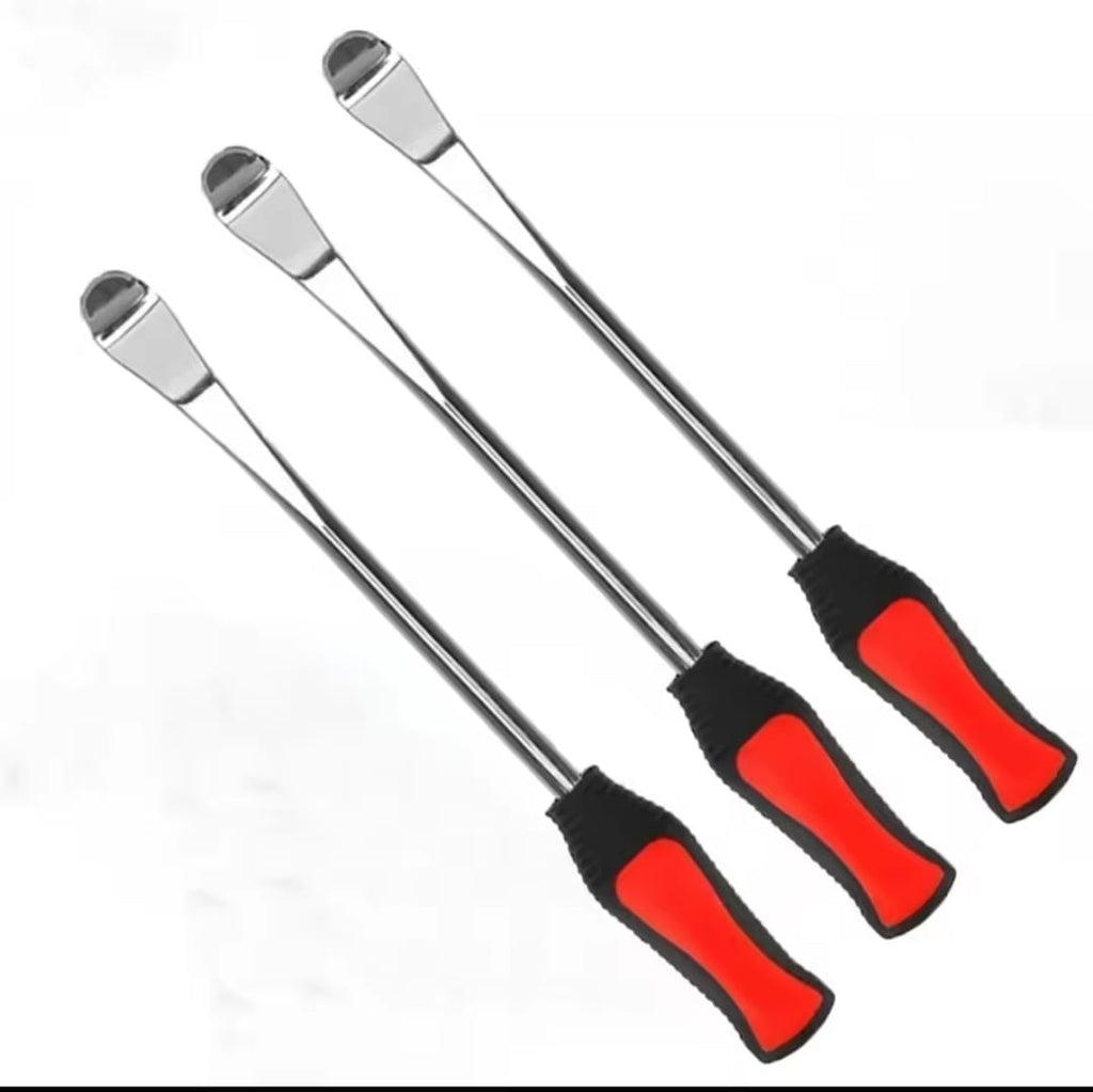 Motorcycle Tire Repair Spoon Set – Heavy-Duty Steel Tire Lever Kit with Rim Protectors & Non-Slip Handles