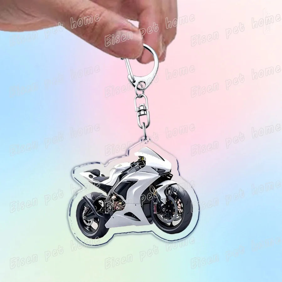 Motorcycle Helmet Keychain – Rider Gift & Bag Charm Accessory