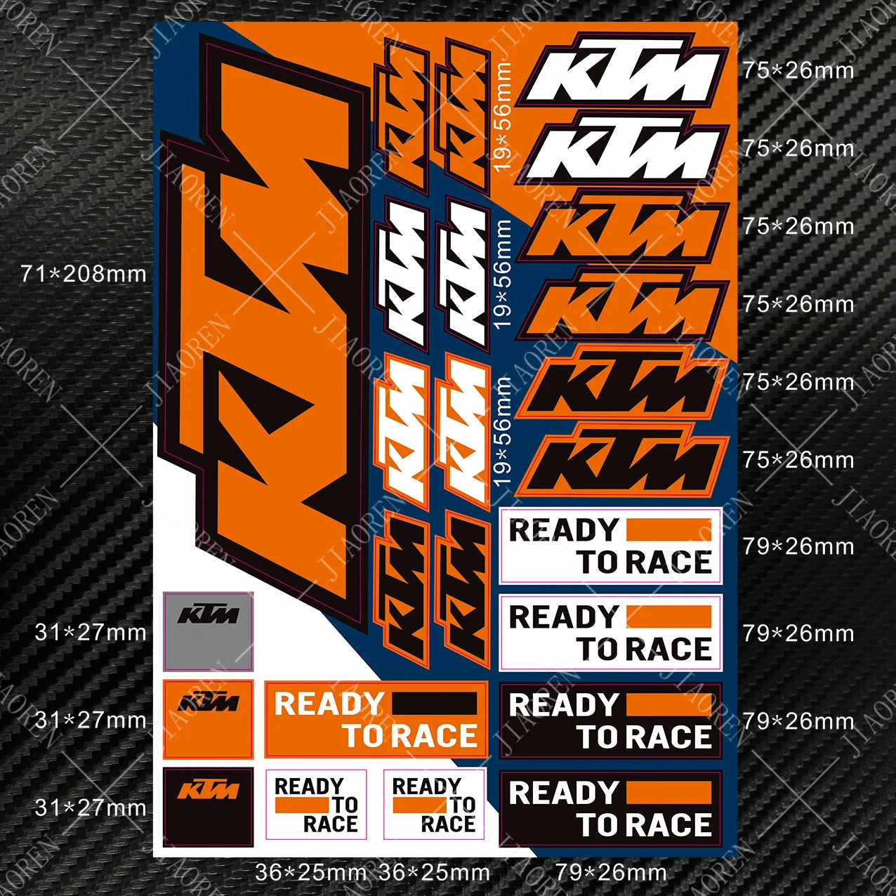 Ready to Race – KTM Stickers & Decals Kit