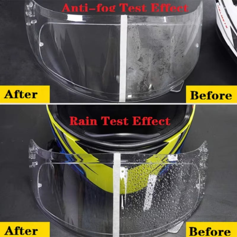 Motorcycle Helmet Anti-Fog & Rainproof Film – Clear Nano-Coated Lens Insert