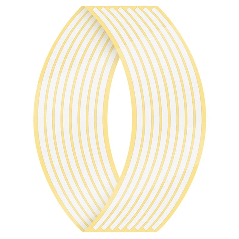 Reflective Wheel Rim Stripe Stickers – 16pc Set for 17–18" Motorcycle & Bike Wheels