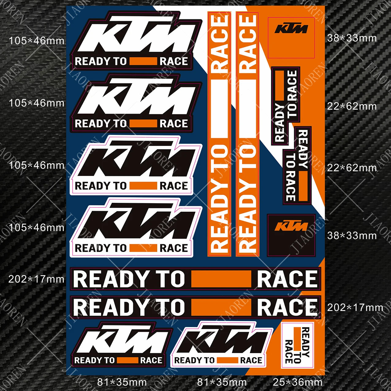 Ready to Race – KTM Stickers & Decals Kit