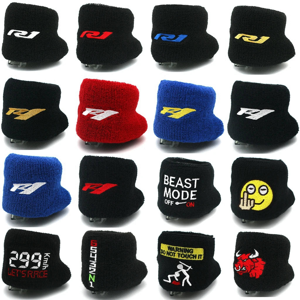 Motorcycle 3D Front Brake Reservoir Sock – Oil Fluid Cover for Yamaha YZF-R1 (2004–2024)