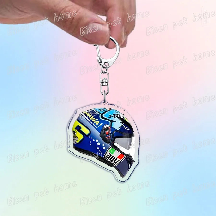 Motorcycle Helmet Keychain – Rider Gift & Bag Charm Accessory