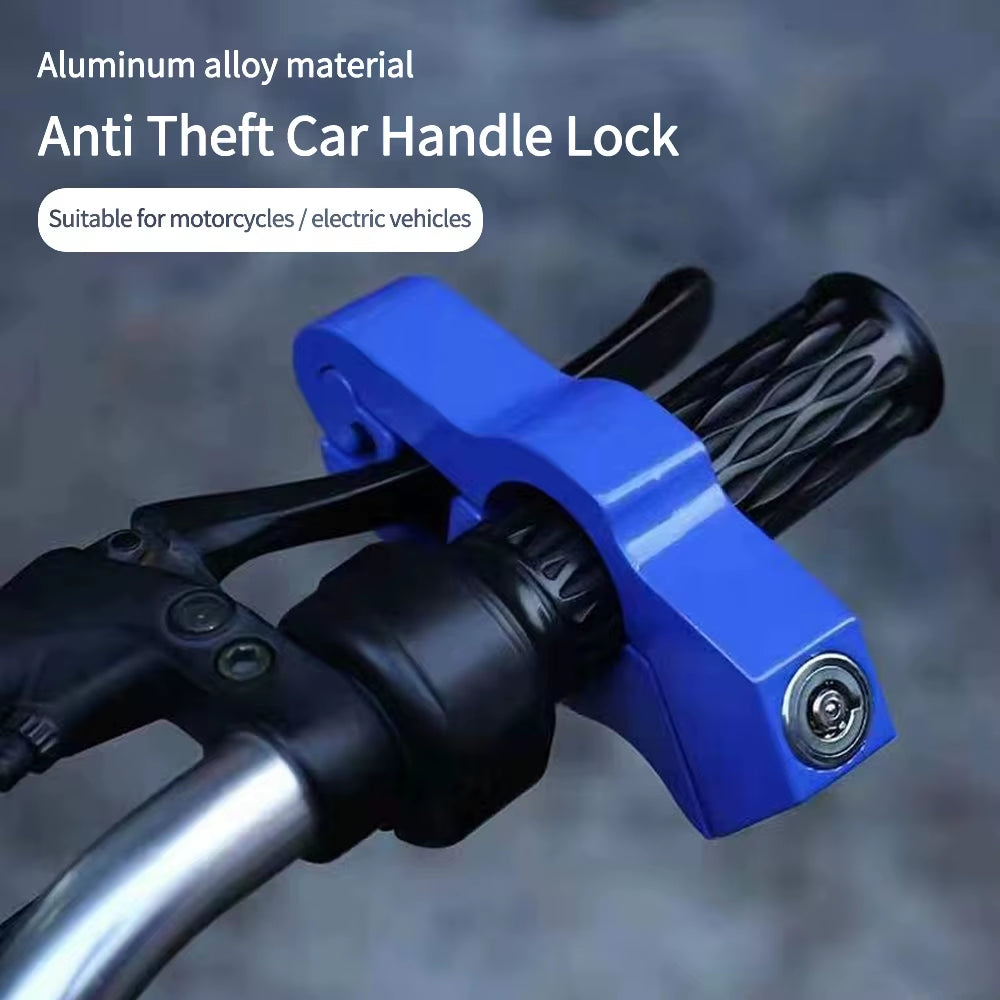 Motorcycle Handlebar Brake Lever Lock – Alloy Anti-Theft Security for Motorbikes & Scooters
