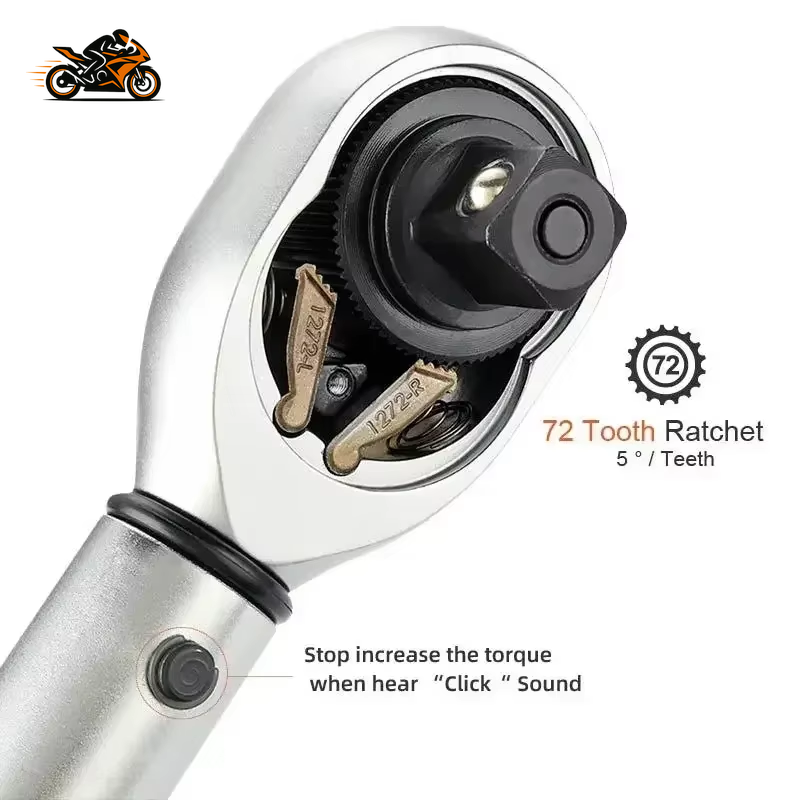 High-Precision 3/8" Torque Wrench – 5–60 Nm Adjustable Ratchet Wrench ±3% Accuracy for Motorcycles, Bicycles & Automotive