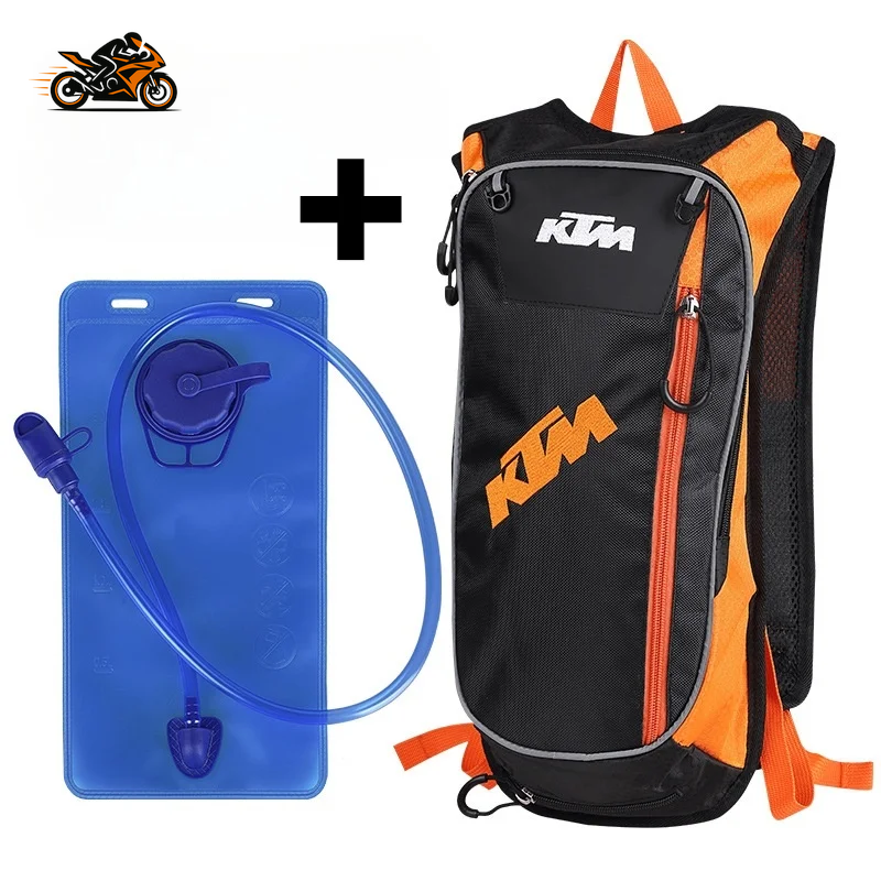 KTM-Style Off-Road Hydration Backpack – 2L Water Bladder & Large-Capacity Riding Pack