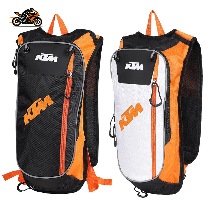 KTM-Style Off-Road Hydration Backpack – 2L Water Bladder & Large-Capacity Riding Pack