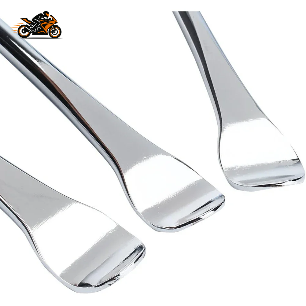 Motorcycle Tire Repair Spoon Set – Heavy-Duty Steel Tire Lever Kit with Rim Protectors & Non-Slip Handles