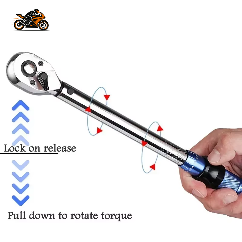 High-Precision 3/8" Torque Wrench – 5–60 Nm Adjustable Ratchet Wrench ±3% Accuracy for Motorcycles, Bicycles & Automotive