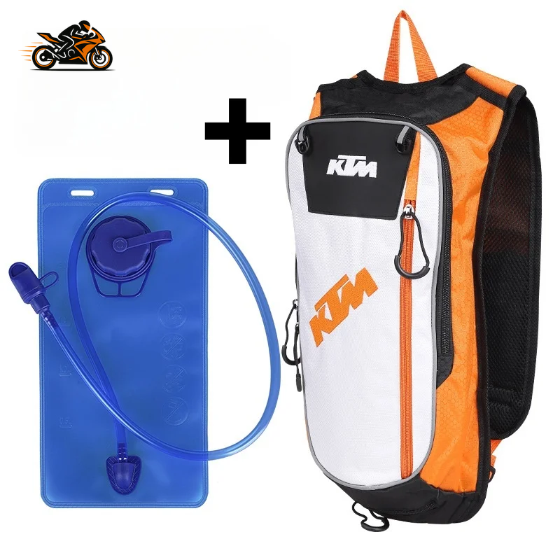 KTM-Style Off-Road Hydration Backpack – 2L Water Bladder & Large-Capacity Riding Pack